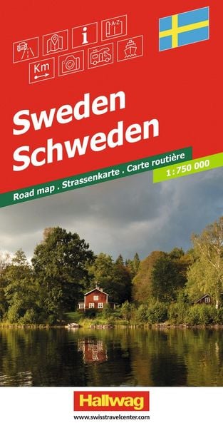 Produktbild: Hallwag Strassenkarte Schweden 1:750.000