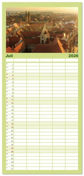 Produktbild: Familienplaner 2026 - Zauberhaftes Sibiu - Die Perle Siebenb&uuml;rgens in Rum&auml;nien mit 5 Spalten (Wandkalender, 21 x 45 cm) CALVENDO