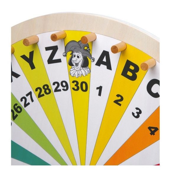 Produktbild: small foot 6251 - Gl&uuml;cksrad f&uuml;r Lotteriespiele, Wortspiele-Zubeh&ouml;r, Holz, H&ouml;he: 40 cm