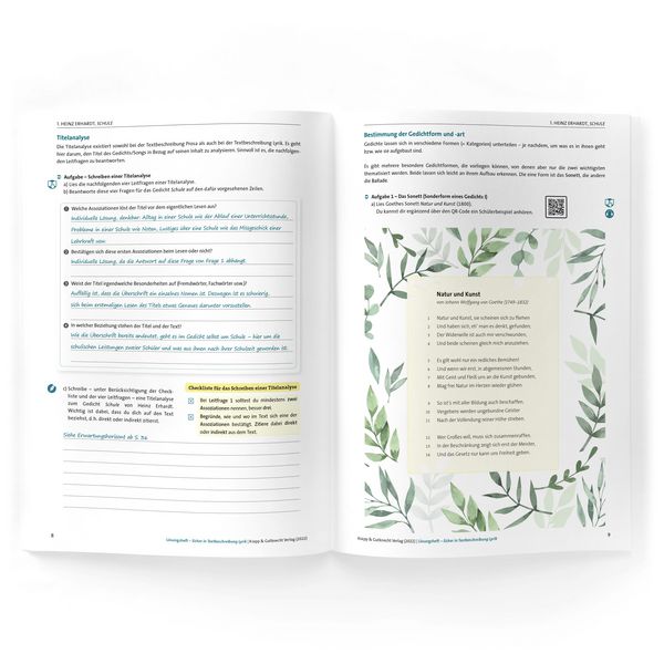 Produktbild: Sicher in Textbeschreibung Lyrik &ndash; Baden-W&uuml;rttemberg &ndash; Trainingsheft