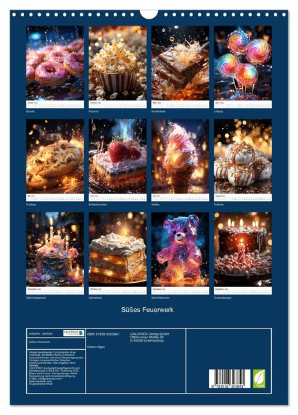 Produktbild: S&uuml;&szlig;es Feuerwerk (Wandkalender 2026 DIN A3 hoch), CALVENDO Monatskalender