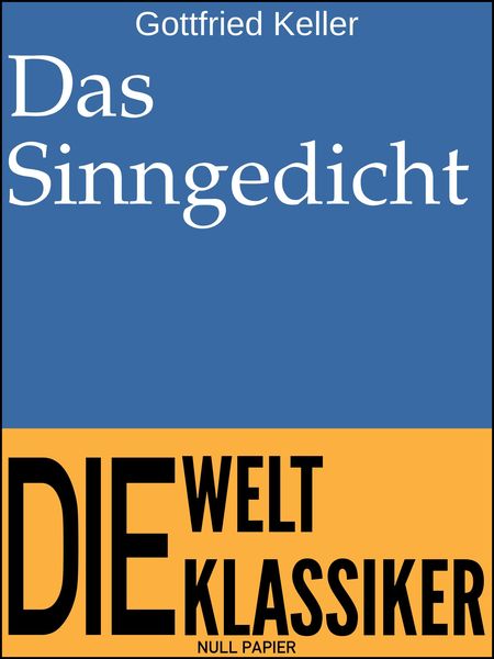 Produktbild: Das Sinngedicht