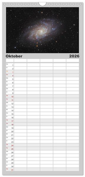 Produktbild: Familienplaner 2026 - Beeindruckendes Universum mit 5 Spalten (Wandkalender, 21 x 45 cm) CALVENDO