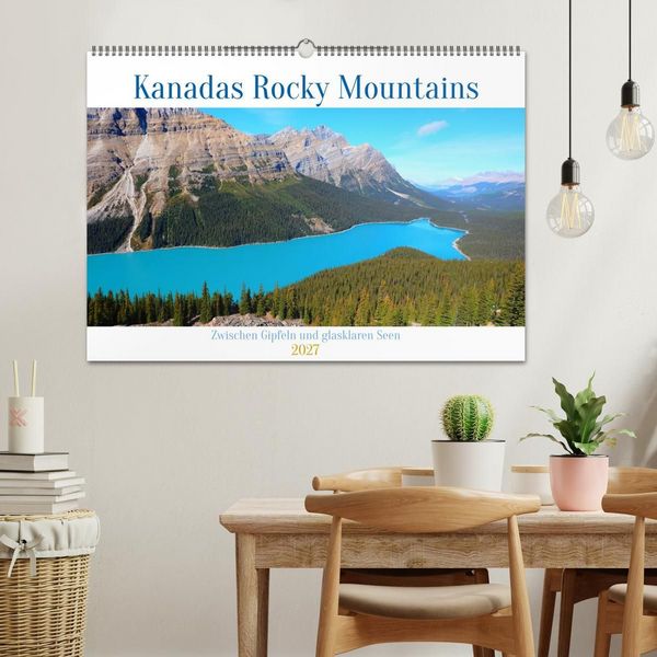 Produktbild: Kanadas Rocky Mountains: Zwischen Gipfeln & glasklaren Seen (Wandkalender 2027 DIN A2 quer), CALVENDO Monatskalender