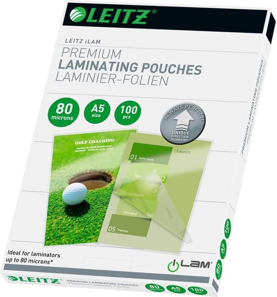 Produktbild: LEITZ&reg; Laminierfolien iLAM UDT, 80 Micron 100 St&uuml;ck