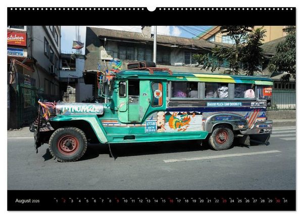 Produktbild: Jeepneys (Wandkalender 2026 DIN A2 quer), CALVENDO Monatskalender