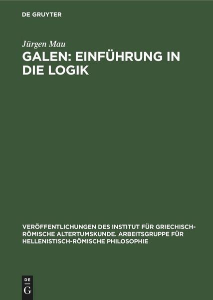 Produktbild: Galen: Einf&uuml;hrung in die Logik