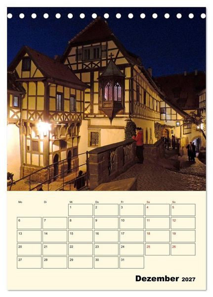 Produktbild: Die Wartburg - Weltkulturerbe in Th&uuml;ringen (Tischkalender 2027 DIN A5 hoch), CALVENDO Monatskalender