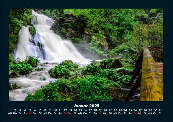 Produktbild: Wasserf&auml;lle 2025 Fotokalender DIN A4