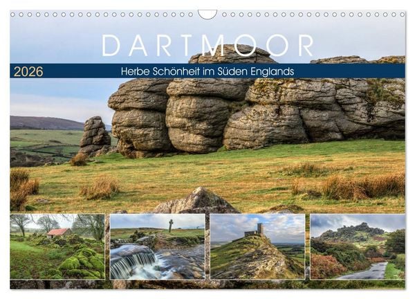 Produktbild: Dartmoor, herbe Sch&ouml;nheit im S&uuml;den Englands (Wandkalender 2026 DIN A3 quer), CALVENDO Monatskalender