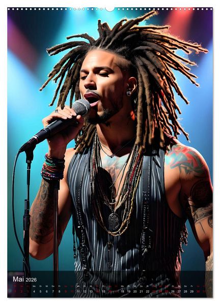 Produktbild: Rockstars - Live on Stage (Wandkalender 2026 DIN A2 hoch), CALVENDO Monatskalender