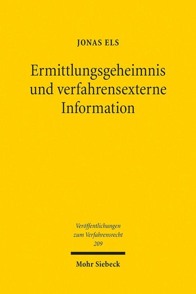 Produktbild: Ermittlungsgeheimnis und verfahrensexterne Information