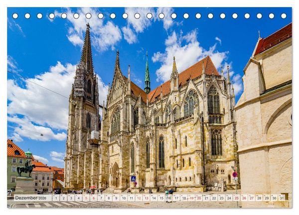 Produktbild: Regensburg Stadtansichten (Tischkalender 2026 DIN A5 quer), CALVENDO Monatskalender