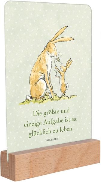 Produktbild: Wei&szlig;t du eigentlich, wie lieb ich dich hab? Geburtstagskalender im Holzst&auml;nder
