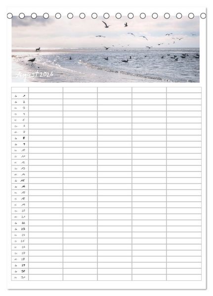 Produktbild: Nordfriesland - Familienplaner (Tischkalender 2026 DIN A5 hoch), CALVENDO Monatskalender