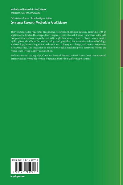 Produktbild: Consumer Research Methods in Food Science