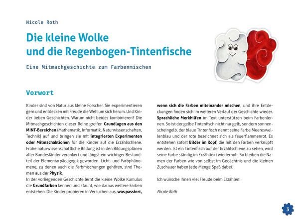 Produktbild: Die kleine Wolke und die Regenbogen-Tintenfische. Erz&auml;hlschienen-Figurenset