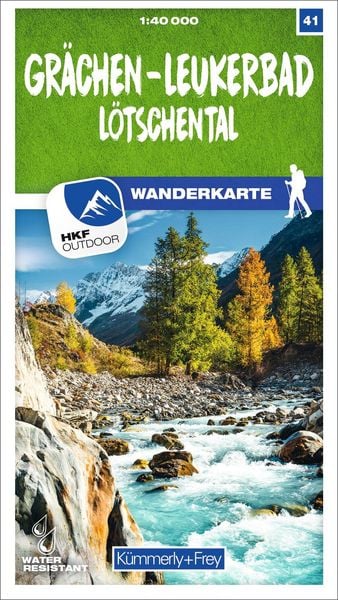 Produktbild: K&uuml;mmerly+Frey Wanderkarte 41 Gr&auml;chen, Leukerbad 1:40.000