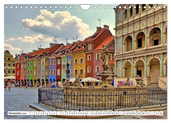 Produktbild: Posen Poznan - Bunte und strahlende Akzente (Wandkalender 2026 DIN A4 quer), CALVENDO Monatskalender