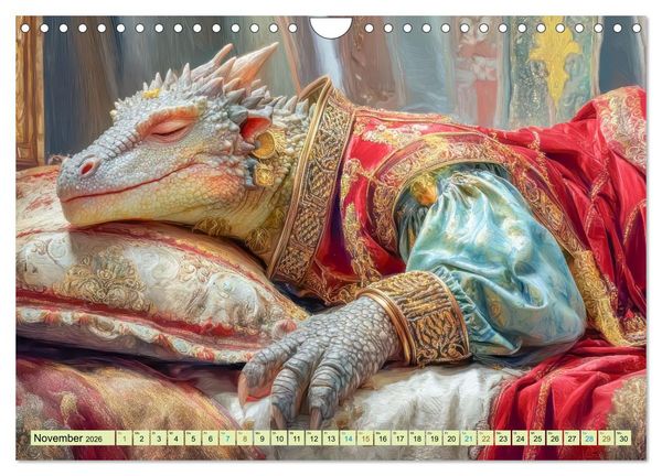 Produktbild: Ewige Drachenliebe - Eine zeitlose Faszination (Wandkalender 2026 DIN A4 quer), CALVENDO Monatskalender