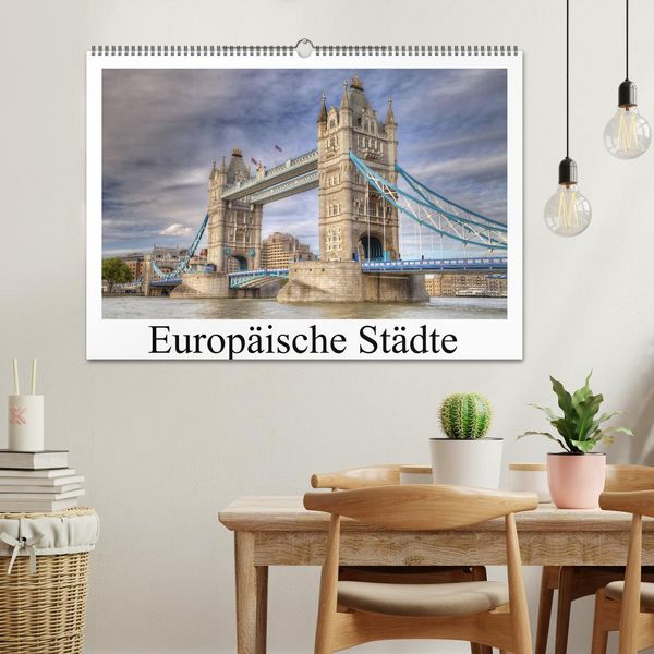 Produktbild: Europ&auml;ische St&auml;dte (Wandkalender 2026 DIN A2 quer), CALVENDO Monatskalender