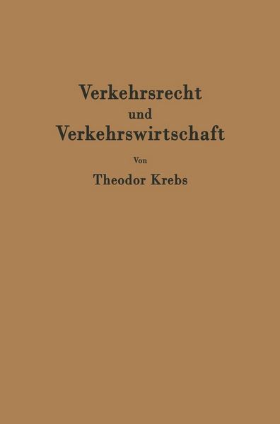 Produktbild: Verkehrsrecht und Verkehrswirtschaft