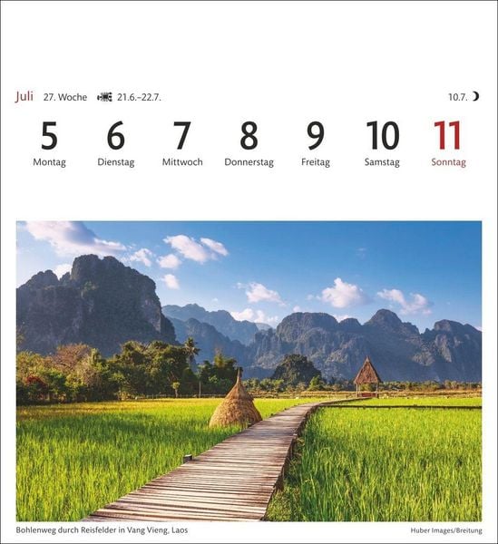 Produktbild: Traumziele Sehnsuchtskalender 2027 - Wochenkalender mit 53 Postkarten