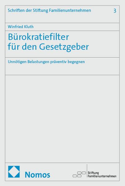 Produktbild: B&uuml;rokratiefilter f&uuml;r den Gesetzgeber