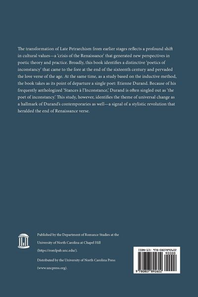 Produktbild: The Poetics of Inconstancy