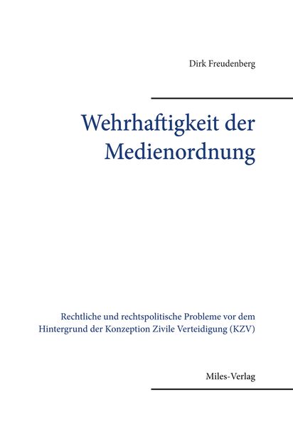 Produktbild: Wehrhaftigkeit der Medienordnung