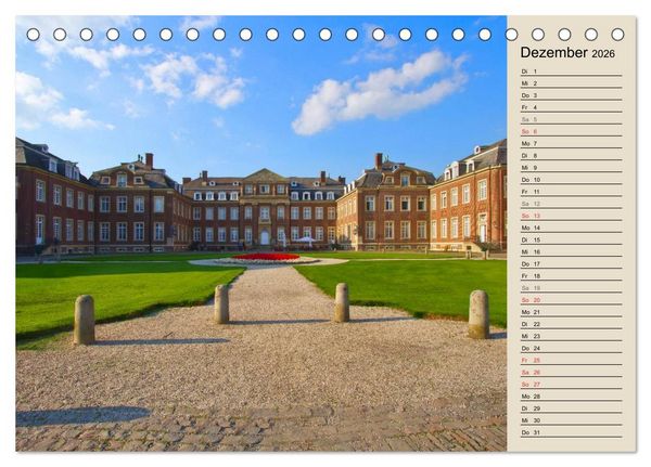 Produktbild: Burgen und Schl&ouml;sser im M&uuml;nsterland (Tischkalender 2026 DIN A5 quer), CALVENDO Monatskalender