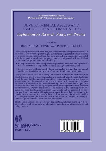 Produktbild: Developmental Assets and Asset-Building Communities
