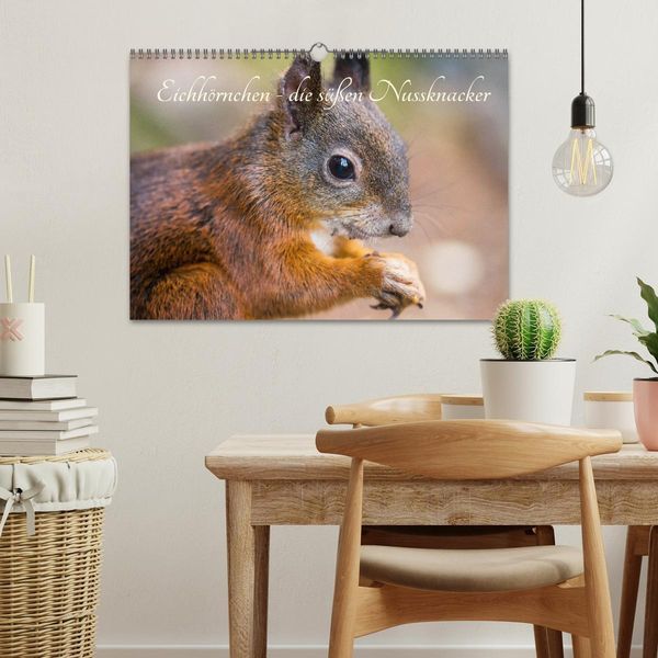 Produktbild: Eichh&ouml;rnchen - die s&uuml;&szlig;en Nussknacker (Wandkalender 2026 DIN A3 quer), CALVENDO Monatskalender