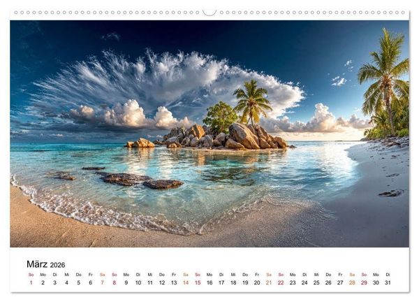 Produktbild: Inseln der Sehnsucht - Versteckte Paradiese (Wandkalender 2026 DIN A2 quer), CALVENDO Monatskalender