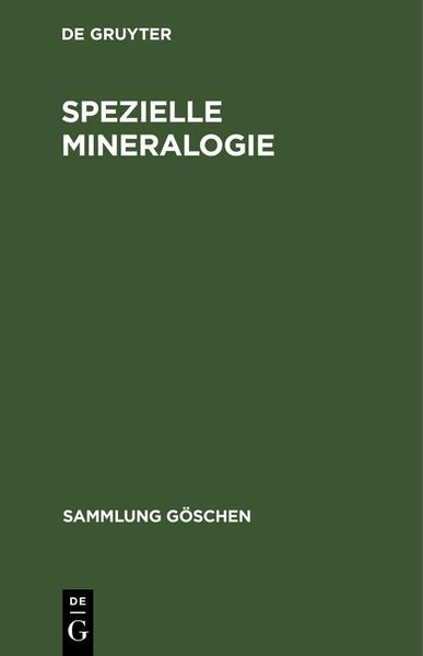 Produktbild: Spezielle Mineralogie