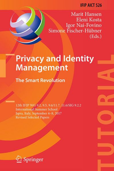 Produktbild: Privacy and Identity Management. The Smart Revolution