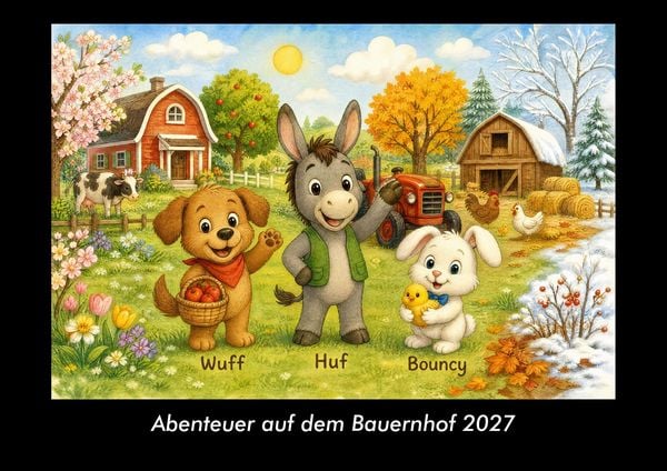 Produktbild: Abenteuer auf dem Bauernhof 2027 Fotokalender DIN A3
