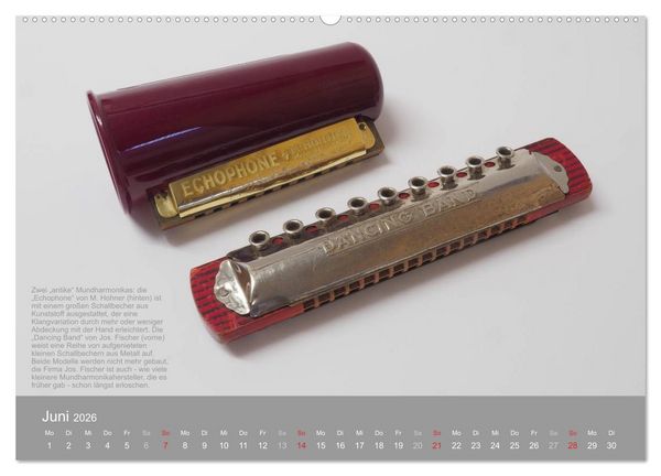 Produktbild: Mundharmonikas im Blickpunkt (Wandkalender 2026 DIN A2 quer), CALVENDO Monatskalender