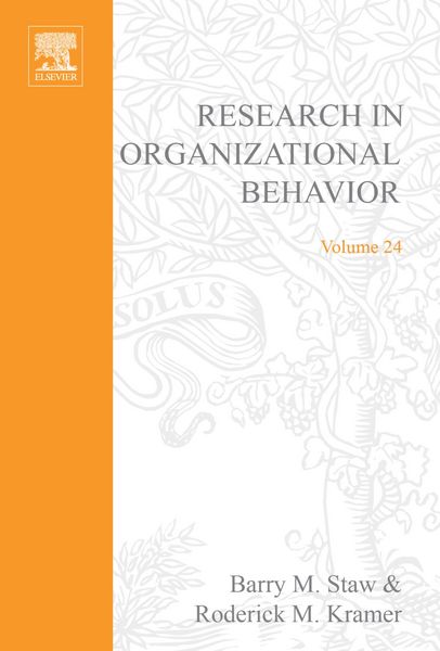 Produktbild: Research in Organizational Behavior