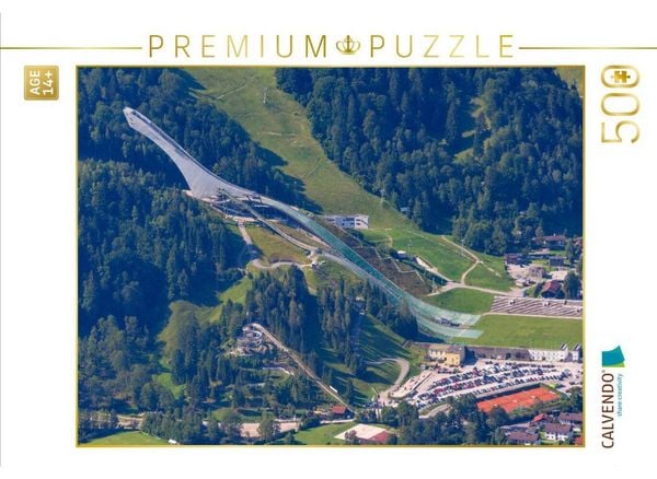 CALVENDO Puzzle Garmisch-Partenkirchen - große Olympiaschanze am Gudiberg | 500 Teile Lege-Größe 48 × 36 cm Foto-Puzzle für Erwachsene