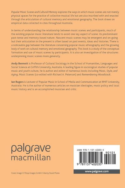 Produktbild: Popular Music Scenes and Cultural Memory