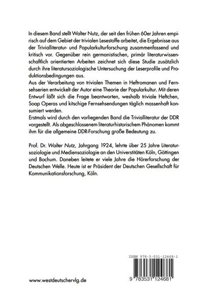 Produktbild: Trivialliteratur und Popularkultur