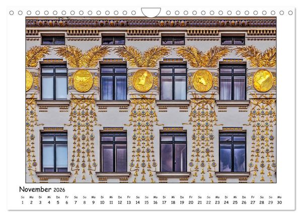 Produktbild: Wiener Jugendstil-Fassaden (Wandkalender 2026 DIN A4 quer), CALVENDO Monatskalender