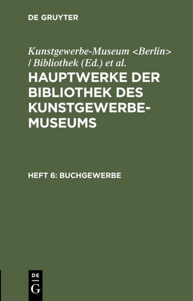 Produktbild: Buchgewerbe