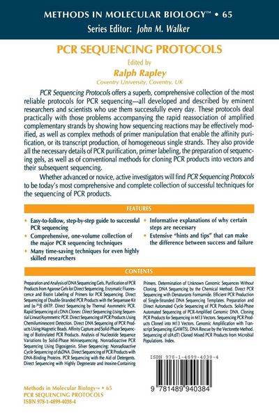 Produktbild: PCR Sequencing Protocols
