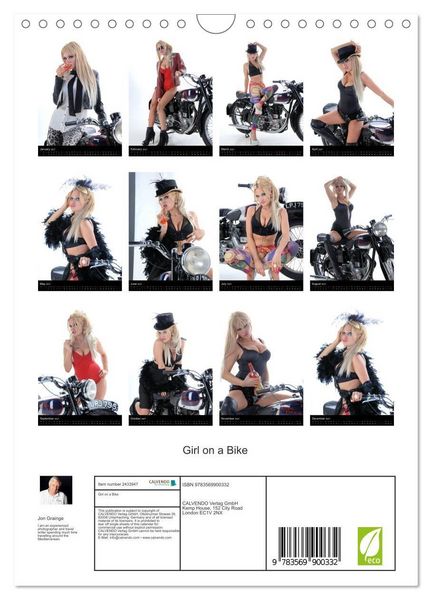 Produktbild: Girl on a Bike (Wall Calendar 2027 DIN A4 portrait), CALVENDO 12 Month Wall Calendar