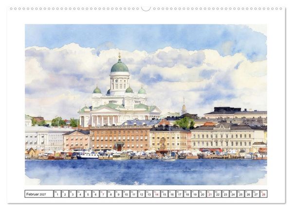 Produktbild: Finnland - Naturparadies (hochwertiger Premium Wandkalender 2027 DIN A2 quer), Kunstdruck in Hochglanz