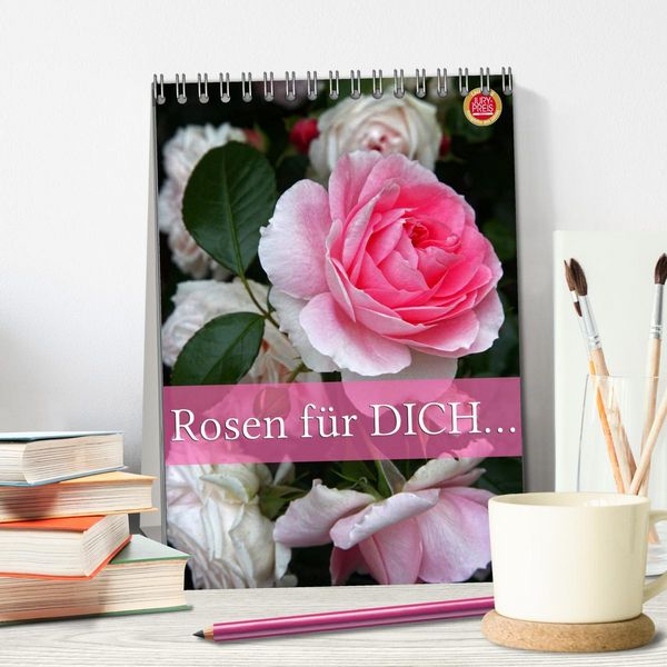 Produktbild: Rosen f&uuml;r DICH / Geburtstagskalender (Tischkalender 2026 DIN A5 hoch), CALVENDO Monatskalender