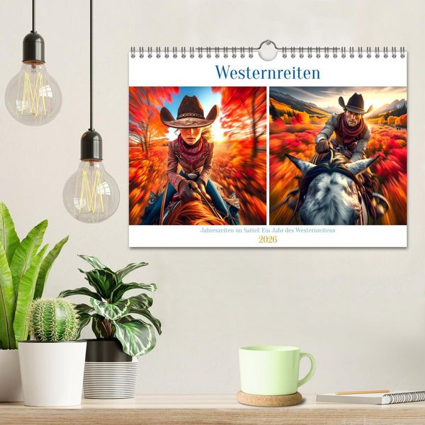 Produktbild: Westernreiten - Jahreszeiten im Sattel (Wandkalender 2026 DIN A4 quer), CALVENDO Monatskalender