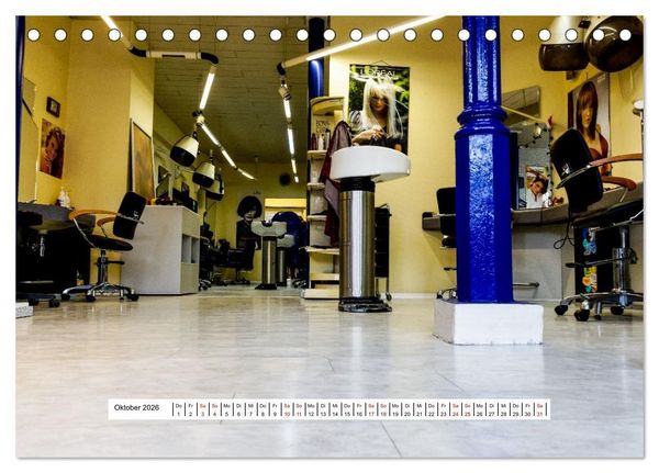 Produktbild: Friseursalons rund um den Globus (Tischkalender 2026 DIN A5 quer), CALVENDO Monatskalender